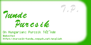 tunde purcsik business card